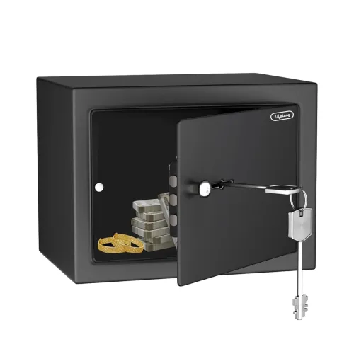 Image of Lifelong 8.6L Home Safe Locker with Key | Security Box for Home & Office | Strong Metal Safe - 5 mm Thick Door | Persona