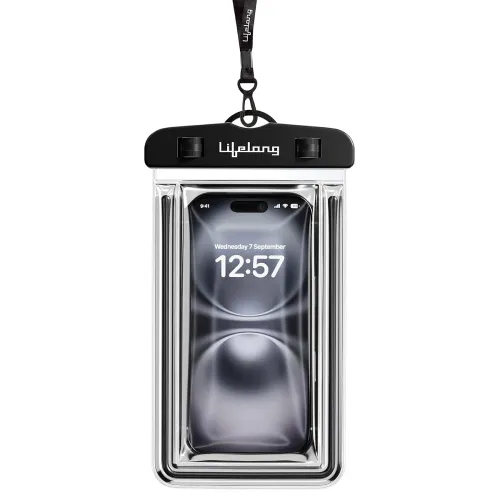 Image of Lifelong IPX8 Waterproof Mobile Rain Pouch with Plastic Air Lock