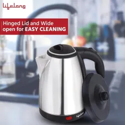 Lifelong ISI Certified Electric Kettle 1.5L with Stainless Steel Body, Easy and Fast Boiling of Water for Instant Noodle