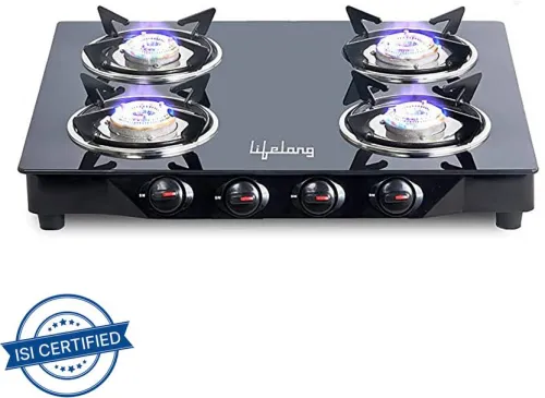 Image of Lifelong ISI Certified Glass Manual Gas Stove
