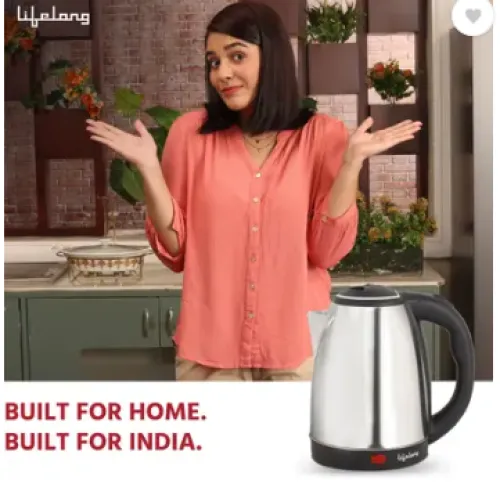 Image of Lifelong ISI Certified LLEK15 Electric Kettle  (1.5 L, Silver)