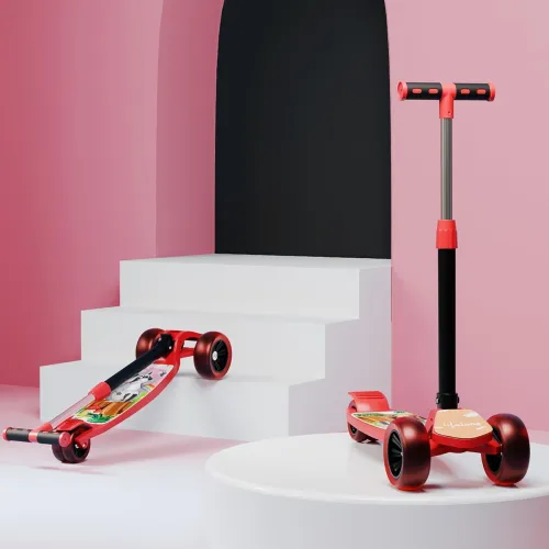 Image of Lifelong Kick Scooter with Adjustable Height - Foldable Scooter