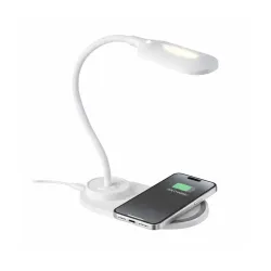 Lifelong LED Study Lamp with Wireless Charging for Phone, AirPods | Touch Control Table Lamp with 3 Light Modes | Eye-Ca