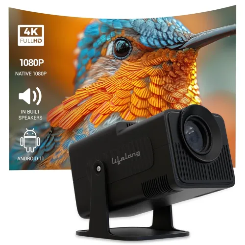 Image of Lifelong LightBeam Pro Smart Projector (1080p, 4K Support, Android 11) 