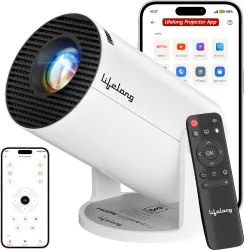 Lifelong Lightbeam Smart LED Projector, Android 14, 1080P & 4K HD Support
