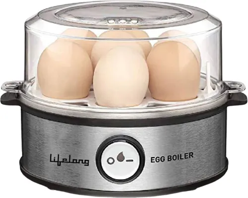 Image of Lifelong LLEB05 Egg Boiler (7 Eggs, Silver & Black)