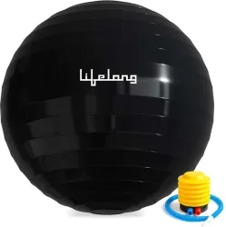 Lifelong LLFAGB65BL Exercise Gym Ball | Yoga Ball for Women & Men|Swiss Ball for Training Gym Ball (With Pump)
