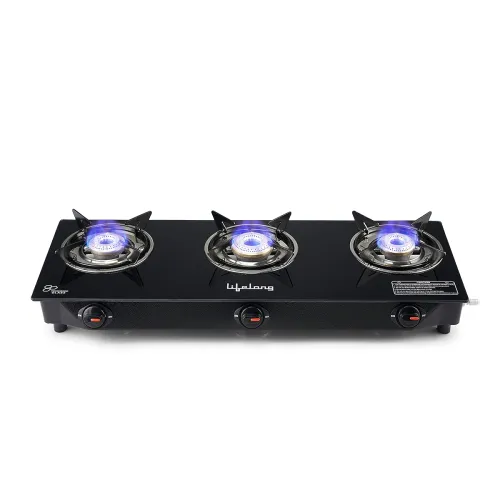 Image of Lifelong LLGS930 Manual Ignition, High Efficiency 3 Burner Gas Stove