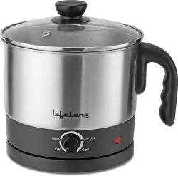 Lifelong LLMC01 Electric Kettle (1.5 L, Black, Silver)