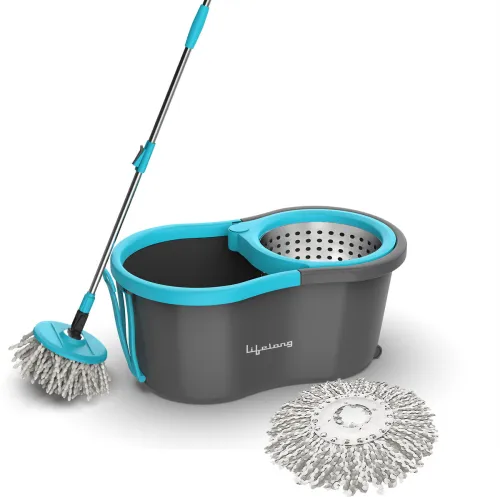 Image of Lifelong LLMOP902 Steel Spin with Trolley Mop Set (Blue)