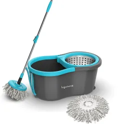 Lifelong LLMOP902 Steel Spin with Trolley Mop Set (Blue)