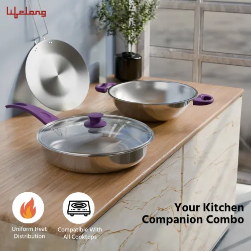 Image of Lifelong LLTPC6 Combo Kadhai 