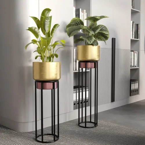 Image of Lifelong Metal Set of 2 Plant Stand