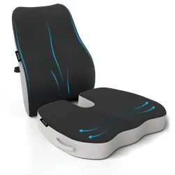 Lifelong Orthopedic Memory Foam Backrest & Seat Cushion Combo