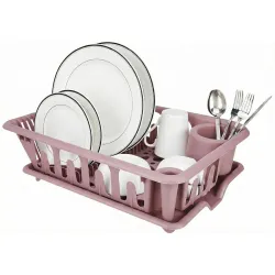 Lifelong Plastic Dish Drying Rack with Drain Tray with Cutlery Holder