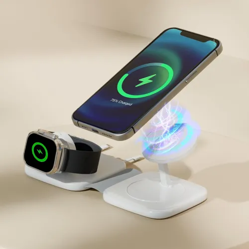 Image of Lifelong Pocket Power Wireless Charger 23 W 4 in 1 Foldable Magsafe Charger for iPhone 