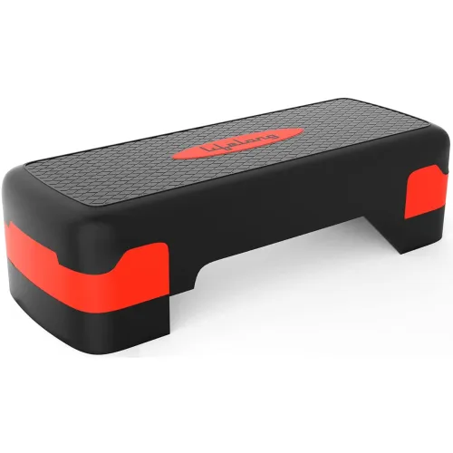 Image of Lifelong Polypropylene Adjustable Home Gym Exercise Fitness Stepper for Exercise Aerobics Stepper with 3 Height Adjustme
