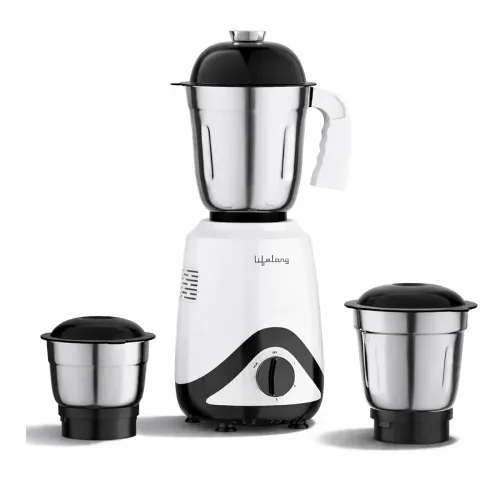 Image of Lifelong Power Pro VX 500W Mixer Grinder | 3 Versatile Stainless Steel Jars (1.5L, 0.85L, 0.4L) | SS Blades, 3 Speed Set