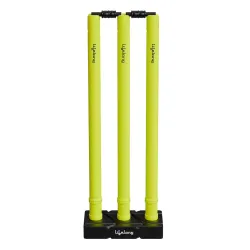Lifelong Premium Plastic Stump Set for All Ages | Durable Wicket Set with 3 Stumps, 2 Bails & 1 Base | Ideal for Boys, Girls & Adults | Full Size Practice and Recreational Play Set