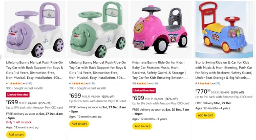 Image of Lifelong Rideons upto 86% Discount