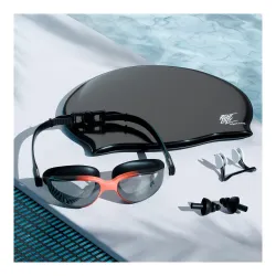 Lifelong Silicone Swimming Combo Kit Waterproof Swim Cap with Earplugs & Nose Clip