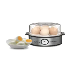 Lifelong Silver Toned & Black Egg Boiler 360 Watt
