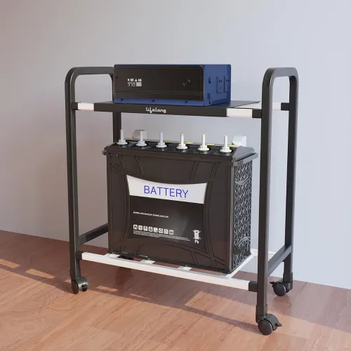 Image of Lifelong Single Battery Inverter UPS Trolley Stand | Sturdy, Compact & Portable Design | Rust Resistant Inverter Stand f