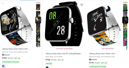 Image of Lifelong Smart Watches Starting at ₹759