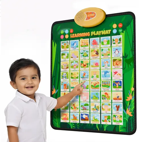 Image of Lifelong Smart Learning Playchart Playmat for Kids 2+ Years, Quiz & Spelling Modes, English Hindi Picture Words, Music, 