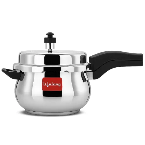 Image of Lifelong Stainless Steel Curve Pressure Cooker 5Liters 