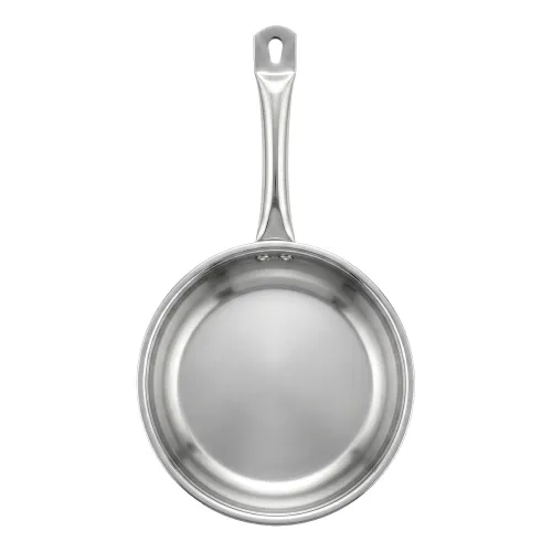 Image of Lifelong Stainless Steel Fry Pan (0.8mm Thick) | Easy Pour Edge, Riveted Handles