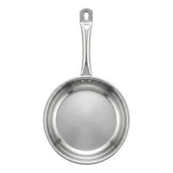 Lifelong Stainless Steel Fry Pan (0.8mm Thick) | Easy Pour Edge, Riveted Handles