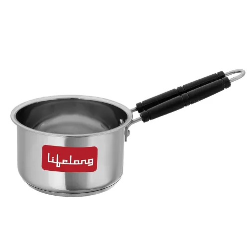 Image of Lifelong Stainless Steel Heavy Bottom Saucepan