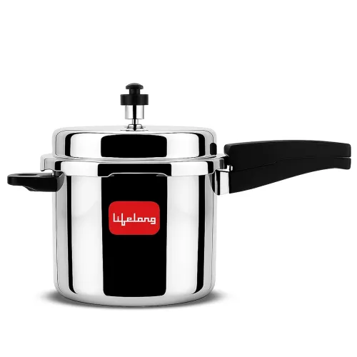 Image of Lifelong Stainless Steel Outer Lid Pressure Cooker, 5 Litre