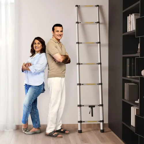 Image of Lifelong Telescopic Ladder for Home, 6.5 Feet