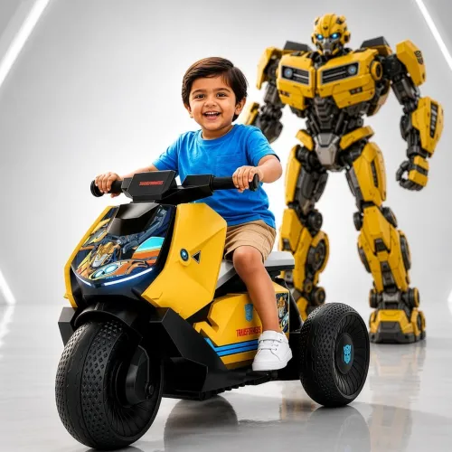Image of Lifelong Transformers Kids Electric Bike | Rechargeable 6V Battery Kids EV Ride On Built-in Music & LED Lights|Foot Acce