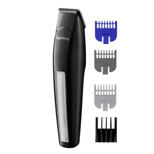 Image of Lifelong Trim EZ Rechargeable Beard Trimmer for Men | SkinProtect Blades, Cordless Groomer with 4 Attachments, Brush & O