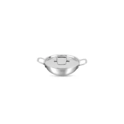 Lifelong Triply Stainless Steel Kadhai with Steel Lid