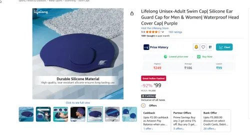 Image of Lifelong Unisex-Adult Swim Cap