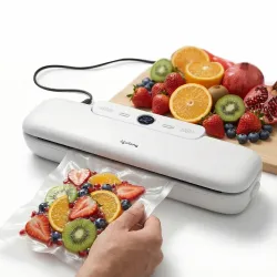 Lifelong Vacuum Sealer Machine for Food Packing with Vacuum Bags | Automatic Seal with Compact Design & Digital Display | Portable Food Sealer, One-Touch Operation, Airtight Storage Preserva...