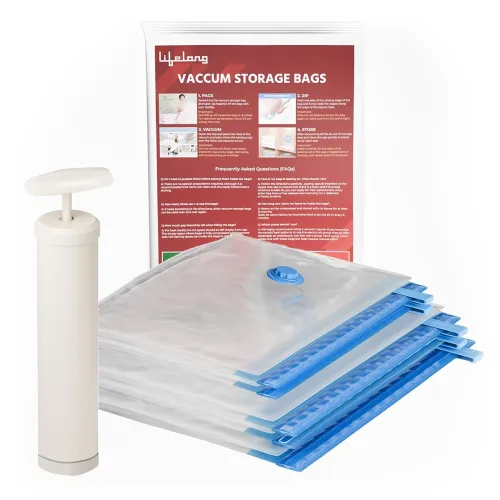 Image of Lifelong Vacuum Storage Bags with Pump (Pack of 5)