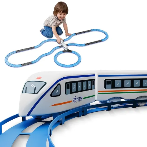 Image of Lifelong Vande Bharat Toy Train 43 Pcs Track Set for Kids