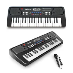 Lifelong 37-Key Rechargeable Kids Piano Keyboard with Mic | Portable Musical Toy for Ages 2-8 | Type-C Charging & Long B