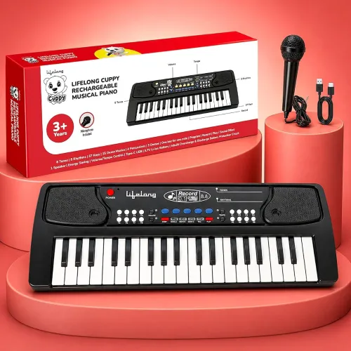 Image of Lifelong Wireless Rechargeable Piano Keyboard for Kids with Mic, Single Speaker