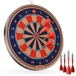 Lifelong Wooden Dart Board With Darts