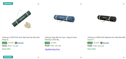 Image of Lifelong Yoga Mats Starts @ ₹229