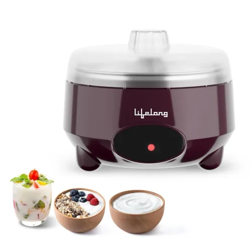 Image of Lifelong Yogurt & Curd Maker for Home | Automatic Curd Maker with Auto Temperature Regulation | Electric Probiotic Yogur