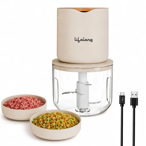 Image of Lifelong 180W Rechargeable Electric Food Chopper 600ml