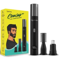 Lifelong 3-in-1 Nose, Ear & Eyebrow Hair Trimmer Type-C Rechargeable