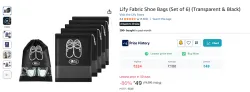 Lify Fabric Shoe Bags (Set of 6)